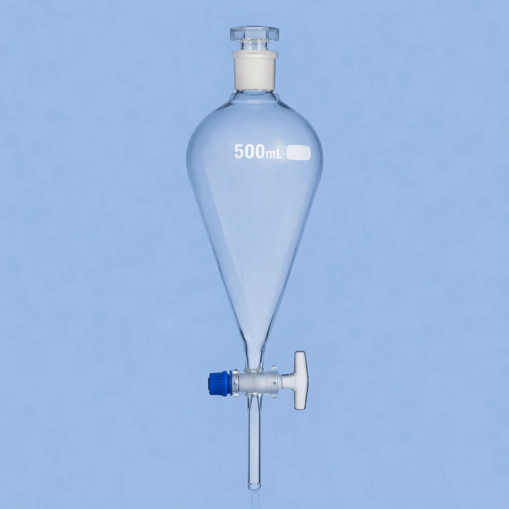 Separating Funnel Pear Shape With Glass Stopcock 